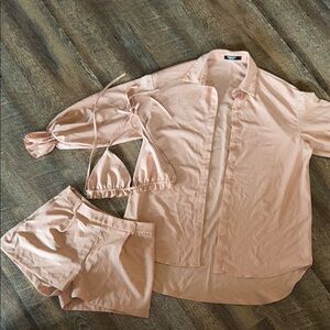 Peach Women's 3pc short Set